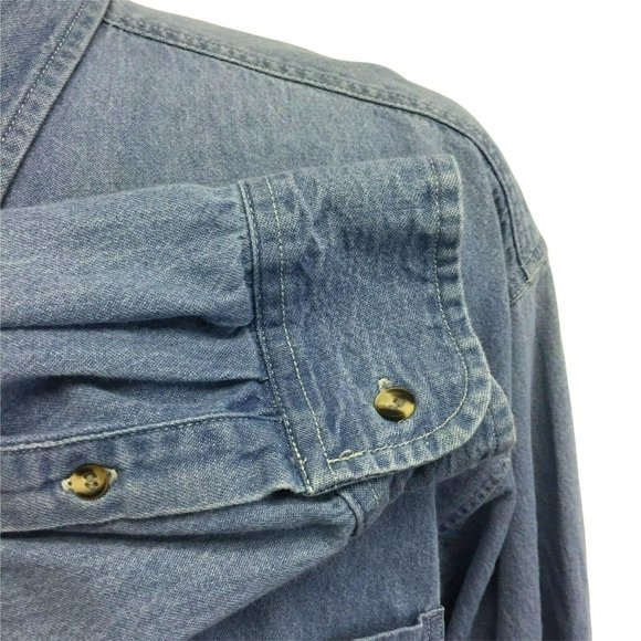 Westminster College Griffins Mens Denim Shirt 2XL Utah Embroidered Port Authorit - Picture 11 of 12